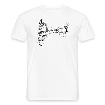 Gitarre - Männer T-Shirt - Weiß - Vorne - AI Model Male 178 dark (178cm)