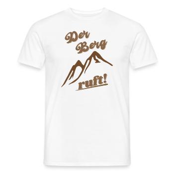 Der Berg ruft! lustiger Spruch Klettern Wanderer - Männer T-Shirt - Weiß - Vorne - AI Model Male 178 dark (178cm)