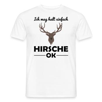 Hirsch Waldtiere Tierliebhaber Spruch Geschenk - Männer T-Shirt - Weiß - Vorne - AI Model Male 178 dark (178cm)