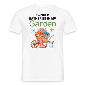 Jardin drôle Dicton Hobby Gardener Idée cadeau - T-shirt homme - blanc - Devant - AI Model Male 178 dark (178cm)