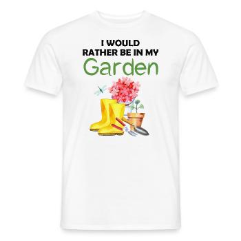 Jardin drôle Dicton Hobby Gardener Idée cadeau - T-shirt homme - blanc - Devant - AI Model Male 178 dark (178cm)