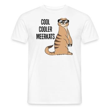 Suricate cool drôle de dicton cadeau - T-shirt homme - blanc - Devant - AI Model Male 178 dark (178cm)