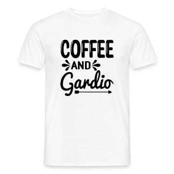 Café et cardio - Drôle de dicton de café - T-shirt homme - blanc - Devant - AI Model Male 178 dark (178cm)