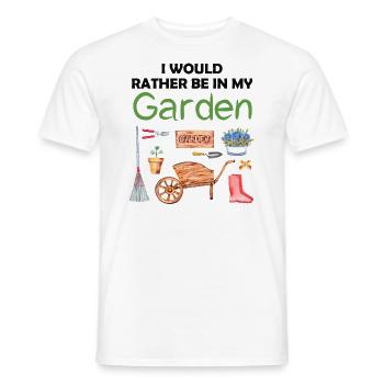 Jardin drôle Dicton Hobby Gardener Idée cadeau - T-shirt homme - blanc - Devant - AI Model Male 178 dark (178cm)