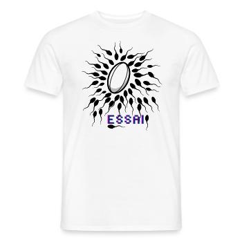 Essai - T-shirt homme - blanc - Devant - AI Model Male 178 dark (178cm)