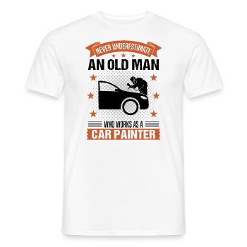 Lackierer Alter Mann Spruch Herren Geschenk - Männer T-Shirt - Weiß - Vorne - AI Model Male 178 dark (178cm)