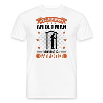 Zimmerer Alter Mann Spruch Herren Geschenk - Männer T-Shirt - Weiß - Vorne - AI Model Male 178 dark (178cm)