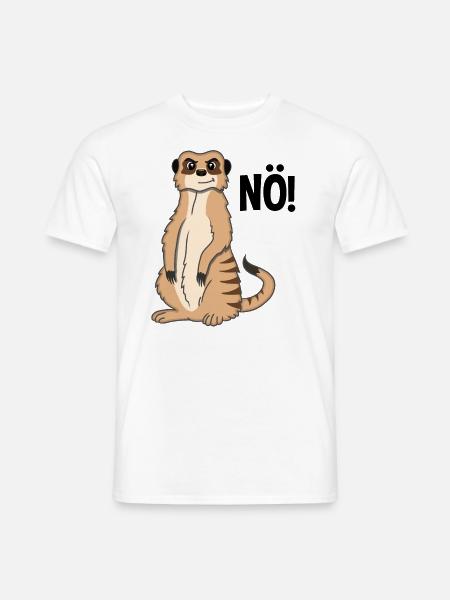 Böses Erdmännchen Nö Lustiger Spruch Geschenk - Männer T-Shirt - Weiß