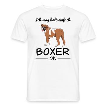 German Boxer Dog Dog Lovers Saying Gift - Men's T-Shirt - white - Front - AI Model Male 178 dark (178cm)