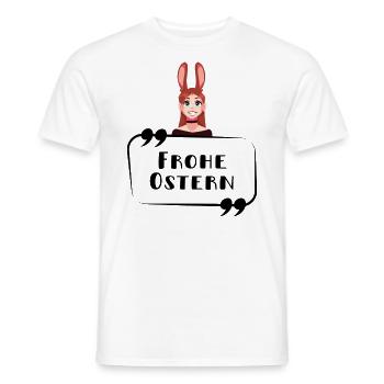 ANIME GIRL Frohe Ostern - Männer T-Shirt - Weiß - Vorne - AI Model Male 178 dark (178cm)