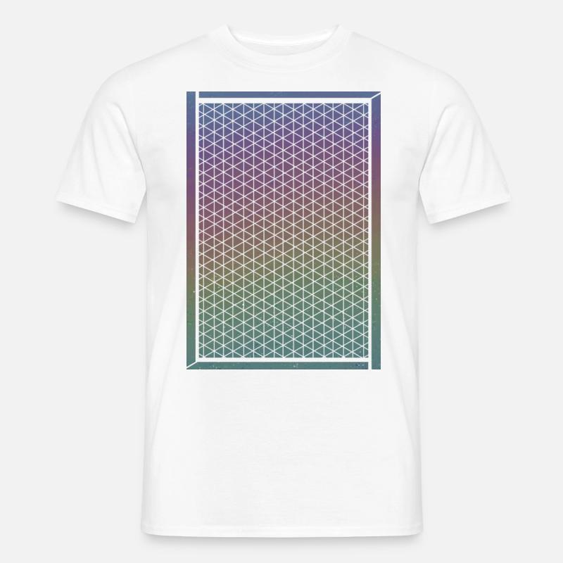 Regenbogenmuster - Männer T-Shirt - Weiß