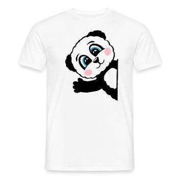 Panda Panda Bear Gift Ladies Men Children - Men's T-Shirt - white - Front - AI Model Male 178 dark (178cm)