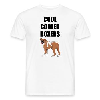 Boxer allemand chien chien amoureux disant cadeau - T-shirt homme - blanc - Devant - AI Model Male 178 dark (178cm)