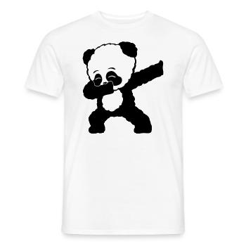 Dabbing Panda Bär Geschenk Damen Herren Kinder - Männer T-Shirt - Weiß - Vorne - AI Model Male 178 dark (178cm)