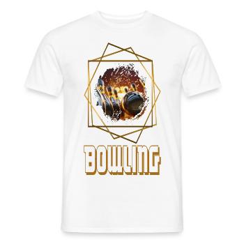 Bowling Bowling Bowling Ball Quilles Joueurs de bowling - T-shirt homme - blanc - Devant - AI Model Male 178 dark (178cm)