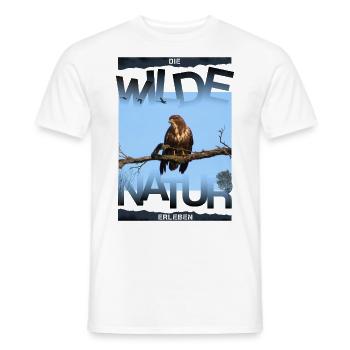 wilde Natur Bussard - Männer T-Shirt - Weiß - Vorne - AI Model Male 178 dark (178cm)