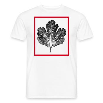 Blatt in Rahmen - Männer T-Shirt - Weiß - Vorne - AI Model Male 178 dark (178cm)