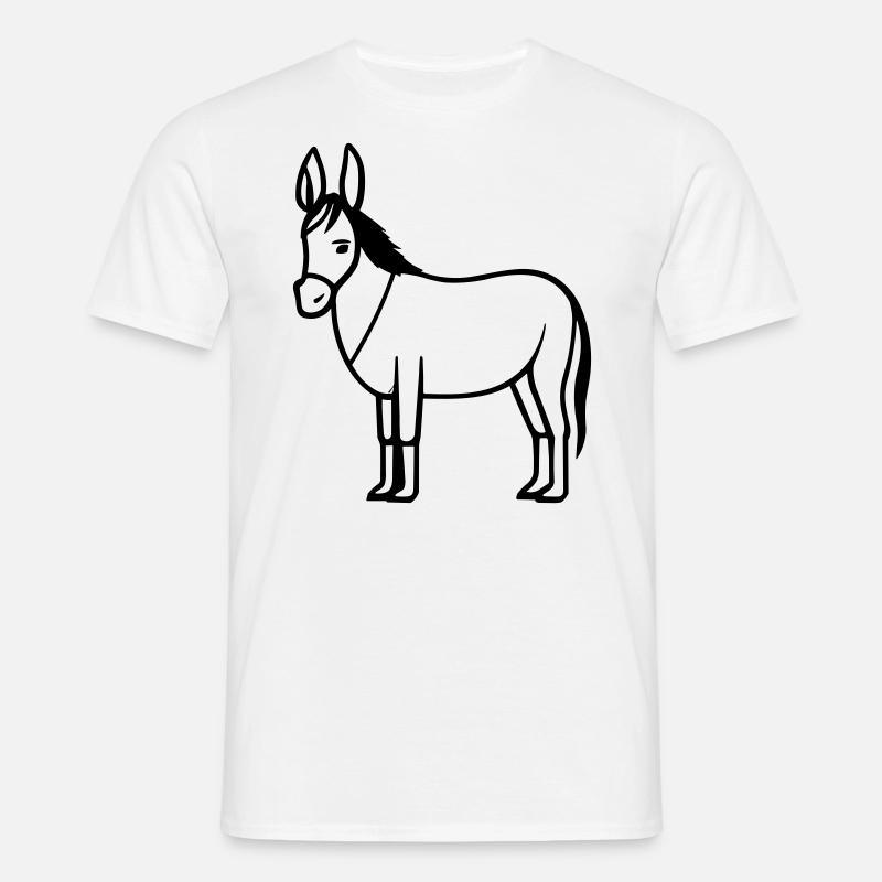 Esel - Männer T-Shirt - Weiß