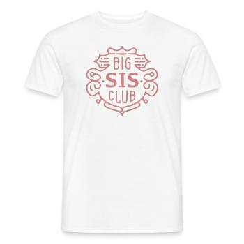 Big sis club grande soeur - T-shirt homme - blanc - Devant - AI Model Male 178 dark (178cm)