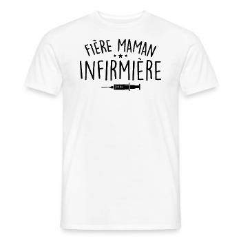 Proud Mom Of A Nurse - Nurse Gift - Men's T-Shirt - white - Front - AI Model Male 178 dark (178cm)