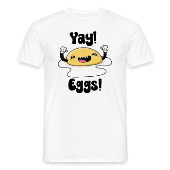Juhu-Eier - Männer T-Shirt - Weiß - Vorne - AI Model Male 178 dark (178cm)