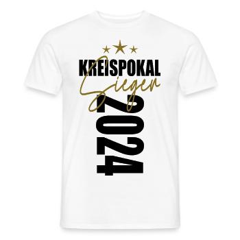 Kreispokal Sieger 2024 - Männer T-Shirt - Weiß - Vorne - AI Model Male 178 dark (178cm)