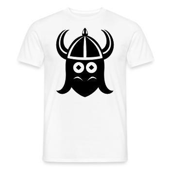Viking Helmet Warrior - Men's T-Shirt - white - Front - AI Model Male 178 dark (178cm)