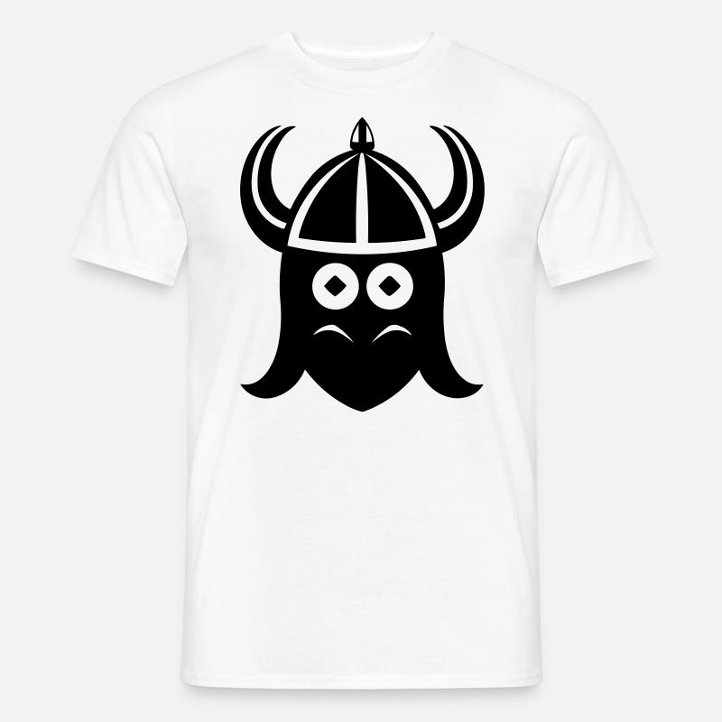 Wikingerhelm Krieger - Männer T-Shirt - Weiß