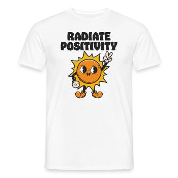 Strahle Positivität aus - Männer T-Shirt - Weiß - Vorne - AI Model Male 178 dark (178cm)