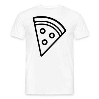 Pizza slice - Men's T-Shirt - white - Front - AI Model Male 178 dark (178cm)