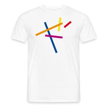 minimal muster ornament - Männer T-Shirt - Weiß - Vorne - AI Model Male 178 dark (178cm)