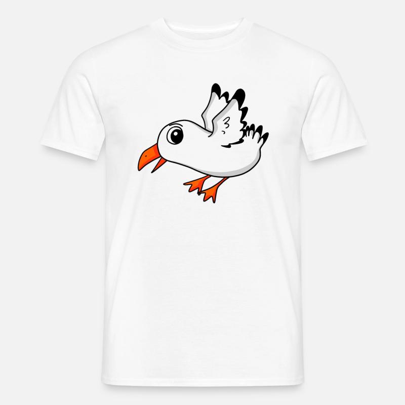 Möwe Vogel - Männer T-Shirt - Weiß