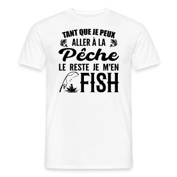 If I Can Go Fishing The Rest I Fish - Men's T-Shirt - white - Front - AI Model Male 178 dark (178cm)