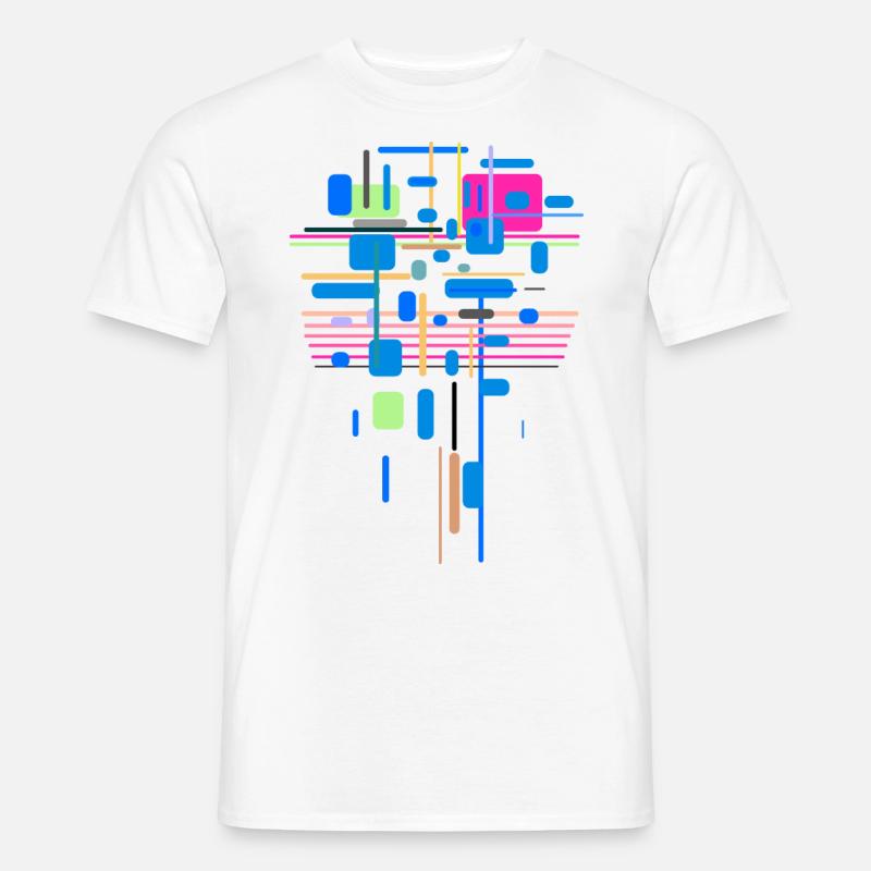 Abstrakt Farben Muster - Männer T-Shirt - Weiß