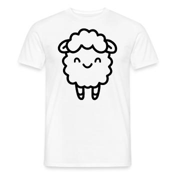 sheep - Men's T-Shirt - white - Front - AI Model Male 178 dark (178cm)