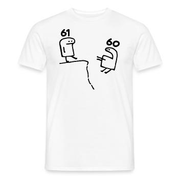 61 Years Old - 61st Birthday Fun Gift 61 Years - Men's T-Shirt - white - Front - AI Model Male 178 dark (178cm)