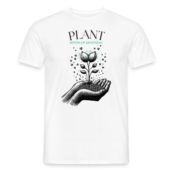 Plant Seeds of Kindness - Men's T-Shirt - white - Front - AI Model Male 178 dark (178cm)