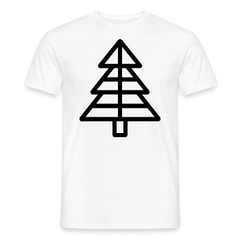 Sapin de Noël - T-shirt homme - blanc - Devant - AI Model Male 178 dark (178cm)