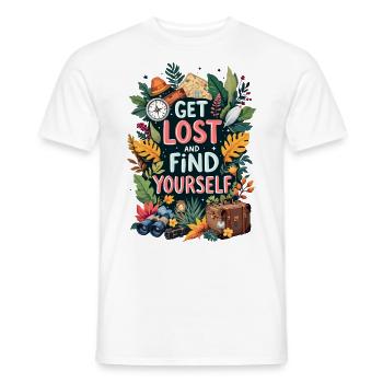 Get Lost - Men's T-Shirt - white - Front - AI Model Male 178 dark (178cm)