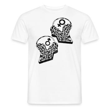 Gender Labyrinth - Men's T-Shirt - white - Front - AI Model Male 178 dark (178cm)