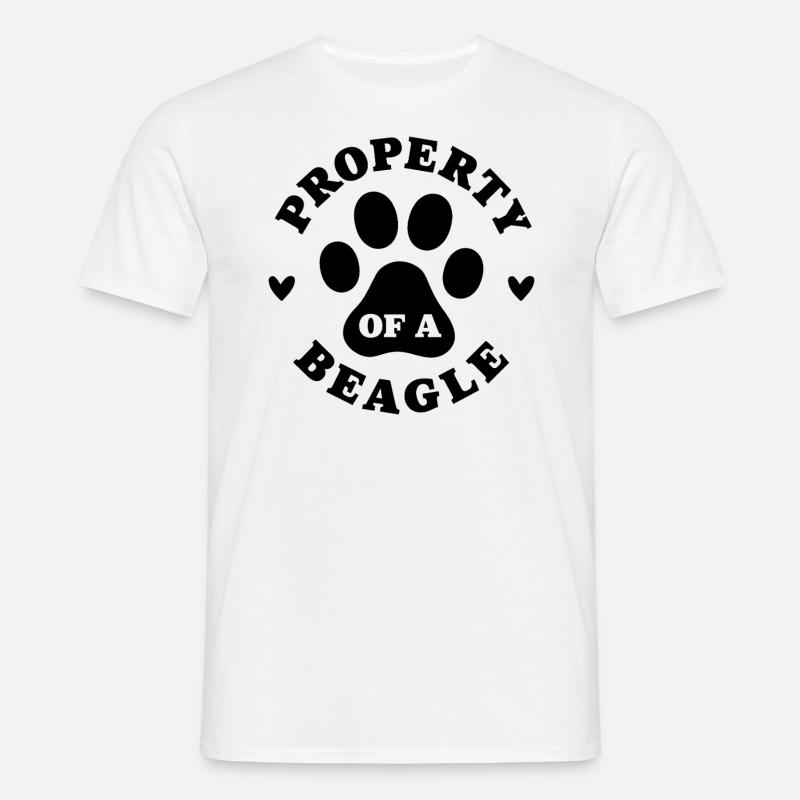 Eigentum eines Beagle - Männer T-Shirt - Weiß