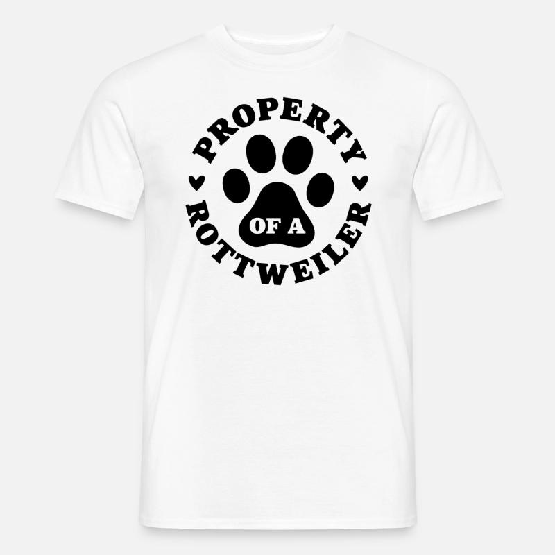 Eigentum eines Rottweilers - Männer T-Shirt - Weiß