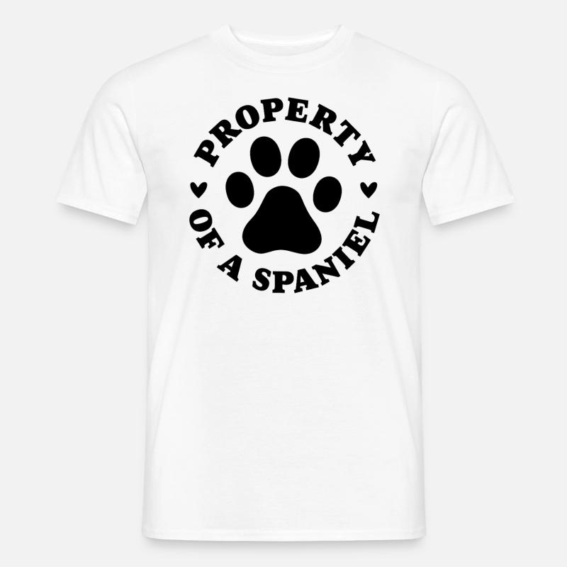 Eigentum eines Spaniels - Männer T-Shirt - Weiß