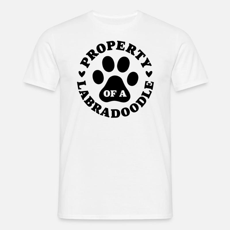 Eigentum eines Labradoodles - Männer T-Shirt - Weiß