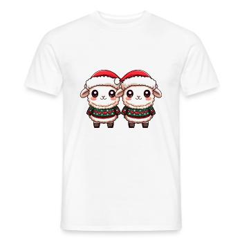 Schaf Weihnachten Team - Männer T-Shirt - Weiß - Vorne - AI Model Male 178 dark (178cm)