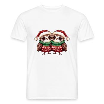 Eule Weihnachten Team - Männer T-Shirt - Weiß - Vorne - AI Model Male 178 dark (178cm)