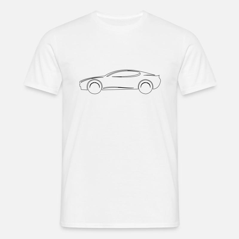 Auto - Männer T-Shirt - Weiß