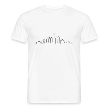 NEW YORK City Usa Skyline Ville - T-shirt homme - blanc - Devant - AI Model Male 178 dark (178cm)