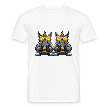 Nashorn Ski Team Bier - Männer T-Shirt - Weiß - Vorne - AI Model Male 178 dark (178cm)