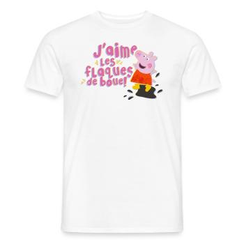 Peppa Pig Muddy Party - Men's T-Shirt - white - Front - AI Model Male 178 dark (178cm)